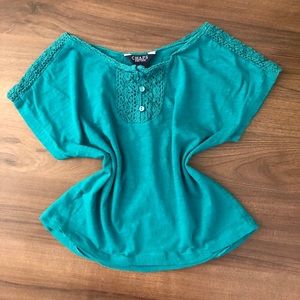 Chaps Teal Crop Top